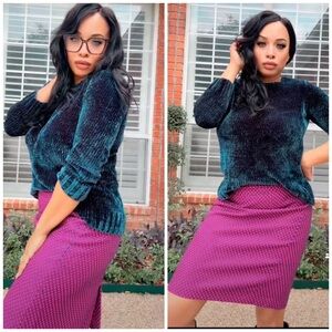 Patterned Purple Skirt-IM